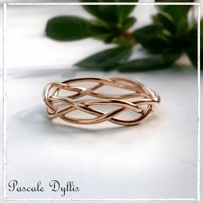 Alliance Tressée or jaune massif 750 - réservée pour Julien